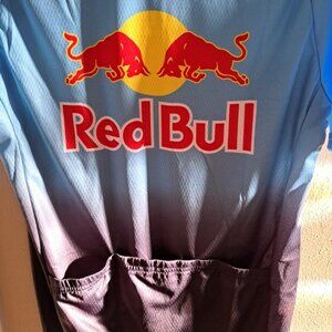Blue fade to black Red Bull Jersey NWT Medium